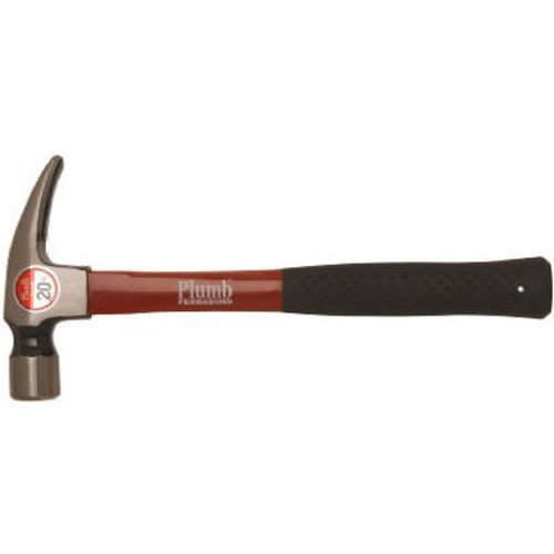 Plumb 20 oz. Regular Curve Claw Hammer with Fiberglass Handle - 11405
