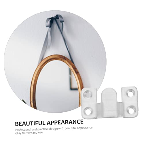 Image of GLEAVI 12pcs Stainless Steel Photo Frame Hooks Screws Interlocking Clips Heavy Duty Wall Mount Hardware for Secure Hanging of Frames and Mirrors