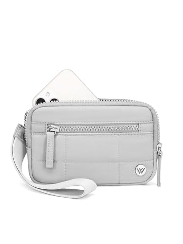 Image of WESTBRONCO Wristlet Wallets for Women - RFID Blocking Quilted Nylon Phone Wallet, Card Holder Purse for Travel & Everyday Use