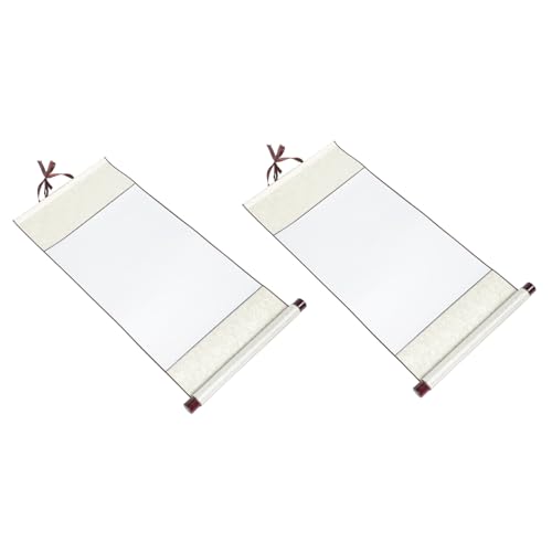 Sewroro 2pezzi Vuoto di Carta Pergamena Bianca per Pittura e Calligrafia Articoli per Casa e Forniture per Pittura Adatto per Disegno e Cinese