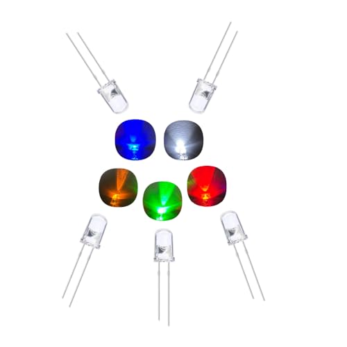 BNREHF LED Kit 1000 pcs 3MM LED 5 Color x 200pcs,White,red,Yellow, Green,Blue led diode, 2-pin Circular for Christmas Light Replacement and Scientific Projects by BNREHF - Used condition - Image 5