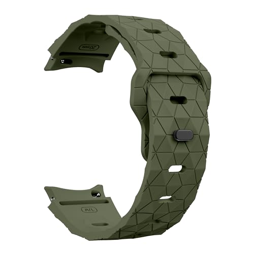 Image of WRIGSS Silicone Strap Compatible with Samsung Galaxy Watch 7 6 5 4 FE - No Gap Football Texture Band, Soft & Durable Replacement Wristband for 40mm 44mm Standard & Classic Models - Men & Women