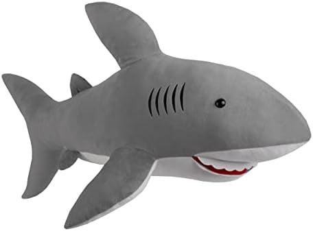 Anricgeo Mako Shark Plush Toy Realistic Shark Stuffed Animal for Fun,Big Size Pillow Good Gift for Kids and Adults (36 inches Long)