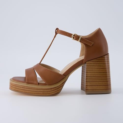 CUSHIONAIRE Women's Delano Mary Jane Platform Heels +Memory Foam, Wide Widths Available2