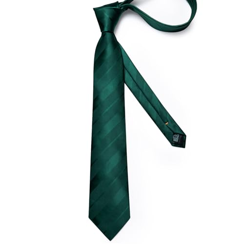 Image of DiBanGu Mens Solid Color Tie and Pocket Square Set Woven Silk Plain Necktie & Handkerchief for Men Wedding Party Formal