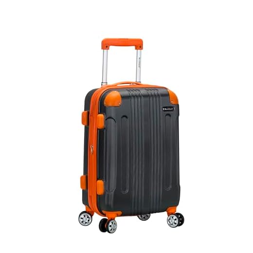 Rockland London Hardside Spinner Wheel Luggage, Charcoal, Carry-On 20-Inch