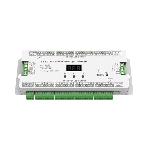 Controlador de luz escalera ES32 con sensor infrarrojo secuencial de 32 canales bajo voltaje