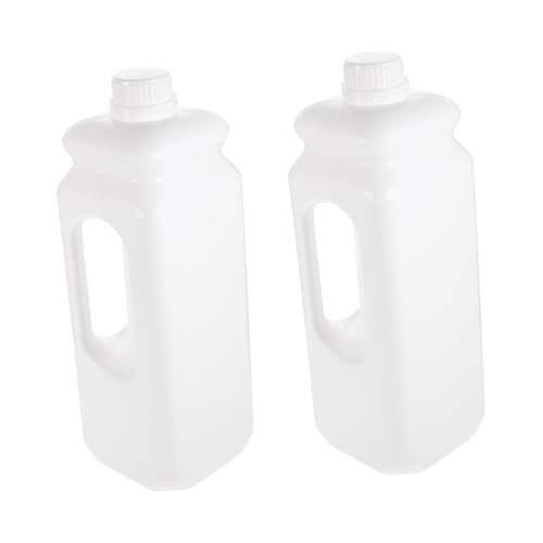 VALICLUD 2個プラスチック密封水容器 漏れ防止キャップ付き耐久型飲料ジャグ 家 実験室用