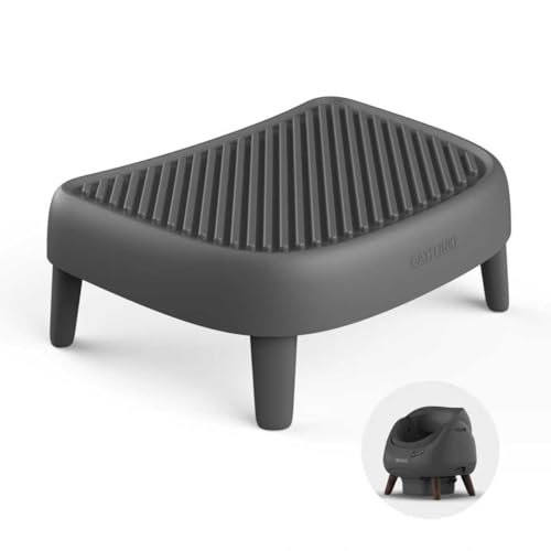 CATLINK Marche Open-X, 20 cm, Idéale Chats âgés/Chatons, Antidérapant avec Grille Anti-débordement, Réduit litière au Sol, Facile Nettoyer, Gris
