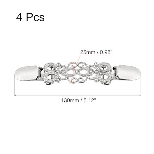 Image of uxcell Retro Sweater Clips Vintage Dress Clips Back Cinch Clip Cardigan Collar Clips Scarf Clips Shawl Clasps