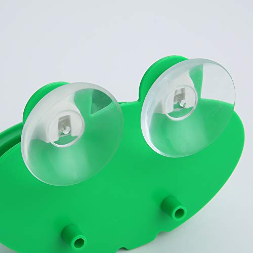 Pensino Frog Styling Soap Holder, Cute Cartoon Soap Box with Powerful Sucker Silicone Portable Soap Dish Holder for Bathroom Kitchen Travel
