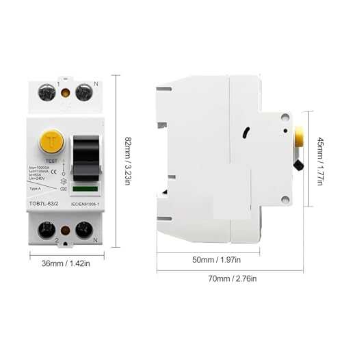 Disjoncteur différentiel de type B 2P 63A pour protection haut de gamme - 6