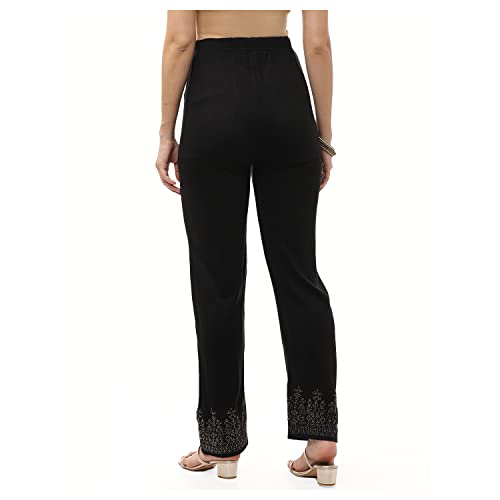 Image of BIBA Women Regular High Rise Acrylic Pants