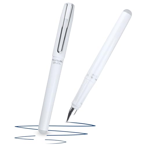 McNeill - Ghost Pen radierbarer Füllhalter für Schule & Alltag | Für Rechts- & Linkshänder | Thermisch radierbare Tinte ergonomisch nachfüllbar (weiß)