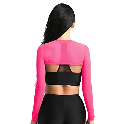Image of Ypser See Through Glitter Mesh Crop Top Sheer Open Front Shrug Fishnet Cover Ups