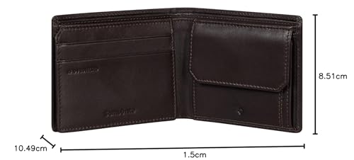 Portefeuille marron ébène Samsonite Attack 2 SLG petit format de 10,5 cm