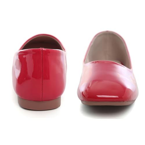 Image of Dear Time Women's Casual Foldable Ballet Flats Square Toe Ballerina Flats Shoes Comfortable