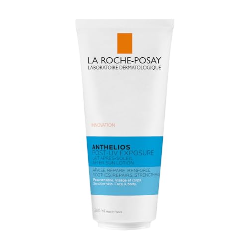 La Roche Posay Sensitive After-Sun-Milch für empfindliche Haut, Intensive Feuchtigkeit, Mit Panthenol, Thermalwasser und Glycerin, Anthelios Post UV, 200 ml