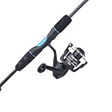 Ugly Stik GX2 Youth Spinning Reel and 5'6' Fishing Rod Combo, Blue/Silver, 2-Piece, Graphite and Fiberglass Rod with Clear Tip Design