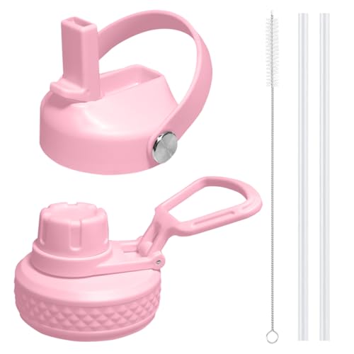 SENDESTAR Straw Lid for Hydroflask Wide Mouth Water Bottle with 12,16,18,20,24,32,40,64 oz, Auto Flip Straw Top Cap fit Most Wide Mouth Bottles, Sports Cap Water Bottle Accessories Top Replacement