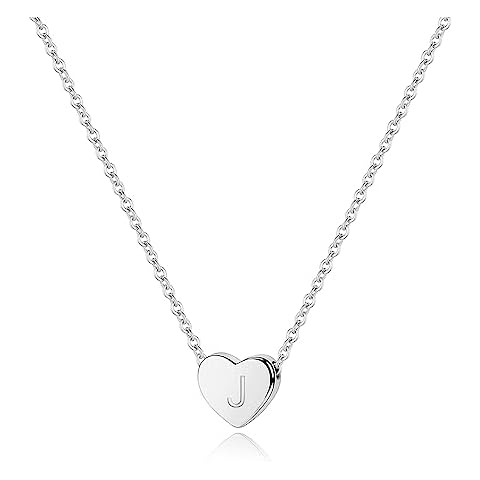 TINGN J Initial Heart Necklace for Girls Cover