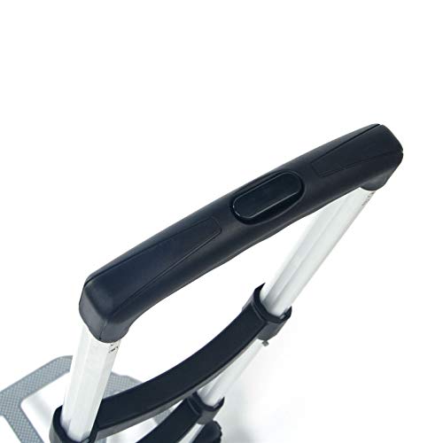 Winado Folding Hand Truck Portable Folding Hand Cart, 165Lbs Load Aluminium Foldable Design to Save Space, for Luggage Travel Home Personal Use, Black Set
