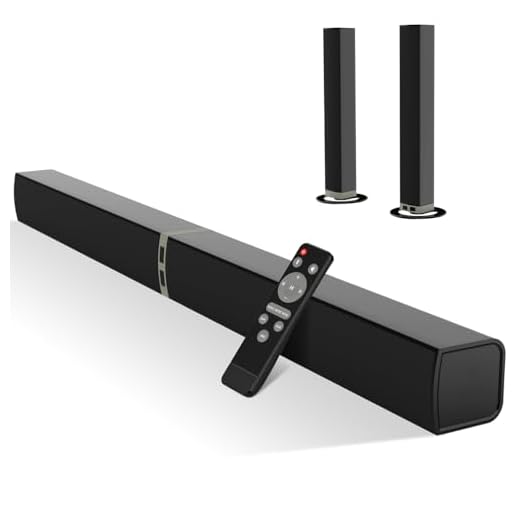 HoYLluDLL TV Bluetooth Soundbar, 32 pouces amovible 2 en 1 Sound Bar pour TV avec son puissant, Haut-parleurs pour TV Home Cinéma audio, 2.0 canaux avec HDMI OPT/RCA/AUX, KY2020D