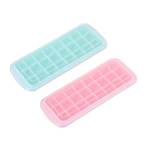 VALICLUD 2Piezas Bandejas de Hielo de Silicona para Cubitos de Hielo y Helados Perfectos para Bebidas y Almacenamiento de Colores