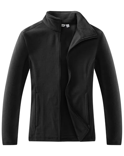 Outdoor Ventures Women's Lightweight Warm Zip Up Long-Sleeve Soft Polar Fleece Jacket for Fall Winter