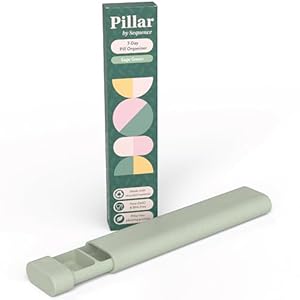 Pillar – 7-daagse pillendoos-organizer, BPA-vrije tarwestro-pillenorganizer, mooie tablet-organizer voor reizen en thuis