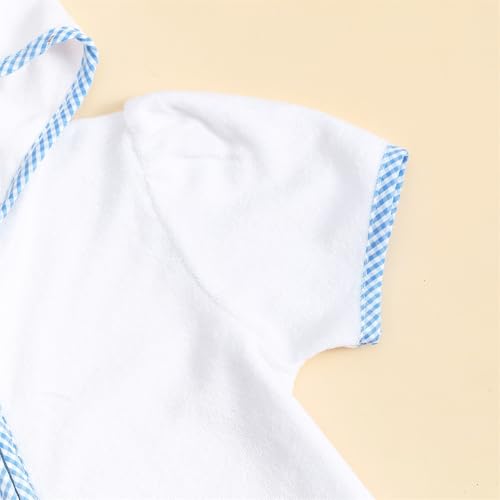 Image of Baby Girls Boys Terry Cloth Swim Cover Up Zip Up Hooded Bathing Suit Coverup Wraps Kid Summer Pool Beach Swimsuit