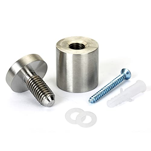 Topnike Sign Standoff, 1"X 1",304 Stainless Steel Made, For Acrylic,Glass,Pvc,Glass Panel,Wood,Pack Of 4 #TOP1