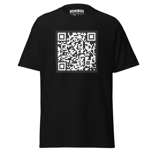 RIVEMUG NX Show Me Them Titties Funny Scannable QRCode Short-Sleeve Unisex QR Code T-Shirt Black