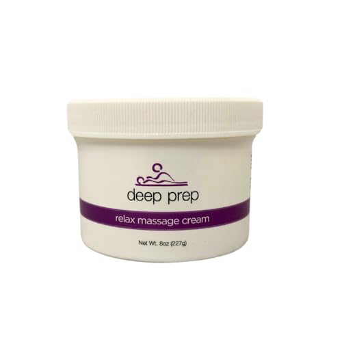 Deep Prep Relax Massage Lotion & Cream – Hydrating & Non-Greasy 8 oz. Tub for Full-Body & Swedish Massage, Professional-Grade Formula