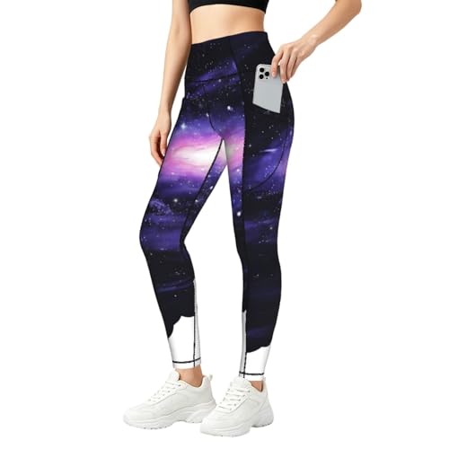 Pantalones de yoga galaxia elásticos mallas cómodas para ir al gimnasio o pasear por la ciudad