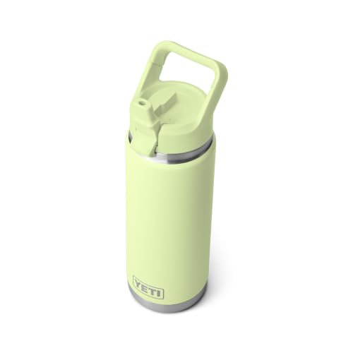 Image of YETI Rambler 26 oz Bottle, Vacuum Insulated, Stainless Steel with Color Matching Straw Cap