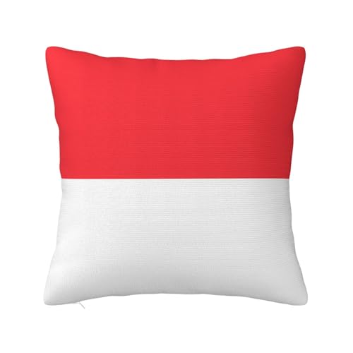 HerYng Indonesian Flag Throw Pillow Cover Cushion Cover - Double-Sided Design, Suitable for Home Decor, Sofa Bed, Living Room