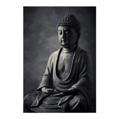 Toile murale Bouddha noir de qualité supérieure grand cadre de décoration