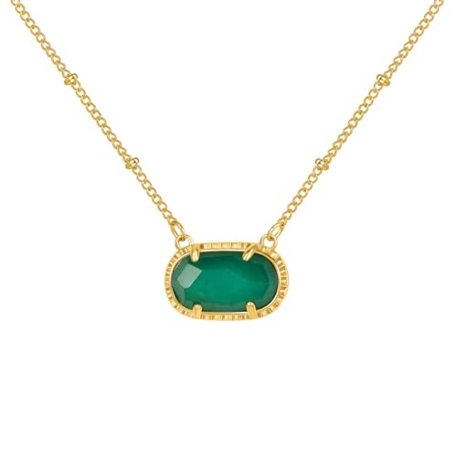 Birthstone Necklace for Women Dainty Gold Necklace Fashion Jewelry 14k Gold Plated Gift