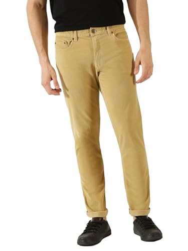 Image of Thomas Scott Men Mid Rise Slim Fit Corduroy Chino Pants