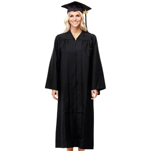 Robe de remise de diplôme mate et sa casquette assortie pour lycéens et chorales