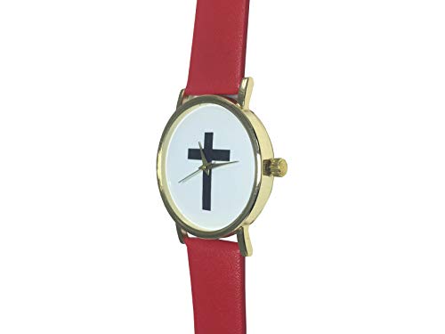 FixtureDisplays® Set of 2 Pcs Christian Watch with Cross 13291 13291