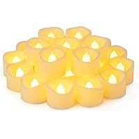 Yakpo Paquete de 24 Velas LED Tealight a Pilas de 3.8 cm x 3 cm,
