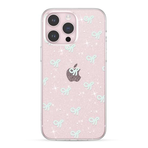 ZTOFERA for iPhone 14 Pro Case Glitter,Cute Clear Ribbon Bow Tie Aesthetic Phone Case,Sparkly Bling Trendy Soft Shockproof Protective Phone Cover for Women Girls,Blue by ZTOFERA - Used condition - US$6.01