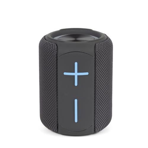 Prixton Enceinte connectée Portable Beat Box avec Connexion sans Fil Bluetooth 5.3 True Wireless, Fonction Mains Libres, Lumière LED Multicolore, Résistante...