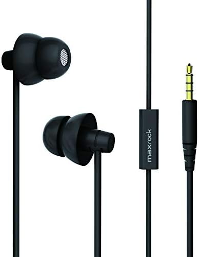 MAXROCK Sleep Earplugs - Noise Isolating Ear Plugs Sleep Earbuds Headphones with Unique Total Soft Silicone Perfect for Insomnia, Side Sleeper, Snoring, Air Travel, Meditation & Relaxation(Black)