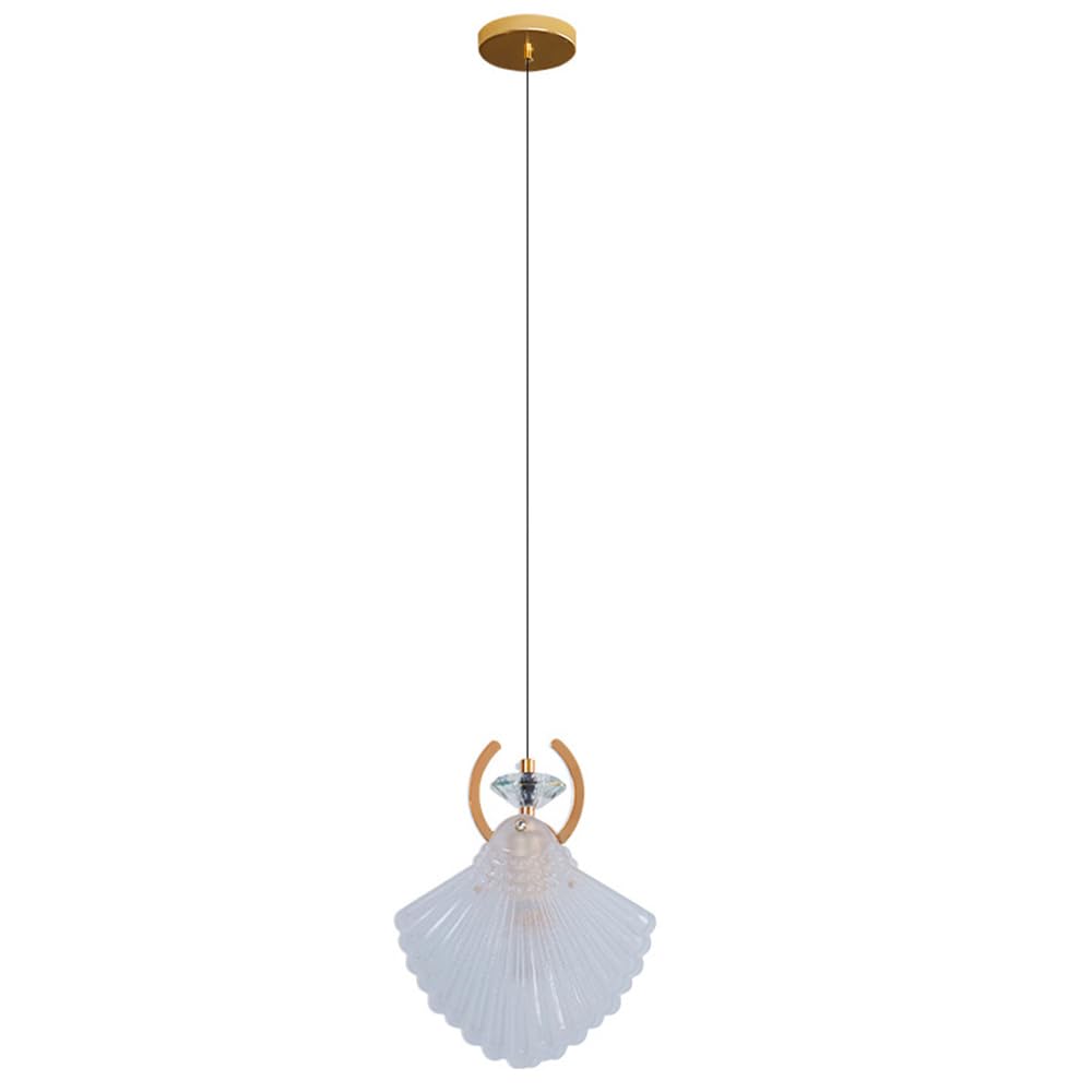 Luminaire suspendu en verre transparent anti-zones d'ombre pour îlot de cuisine et salon