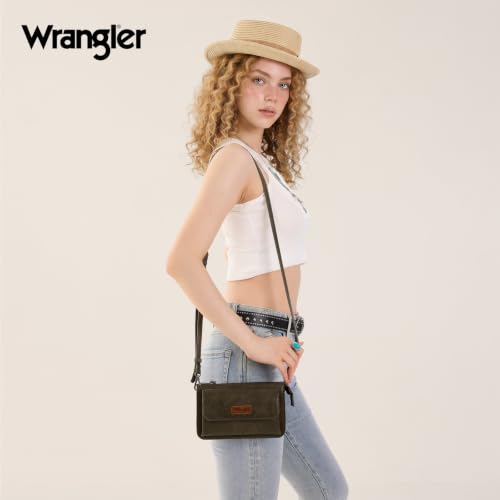 Image of Wrangler Crossbody Wallet for Women RFID Clutch Phone Purse with Credit Card Slots | RFID