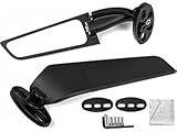 XINGWU Rearview Mirrors Motorcycle Wing Mirrors Fit for Ninja Honda Suzuki Yamaha Adjustable Rotating Side Mirrors (UN-AC)