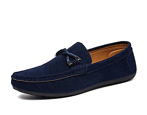 King Ma Men's Casual Suede Loafers Slip-on Driving Boat Shoes